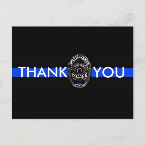 THANK YOU POSTCARD FOR POLICE