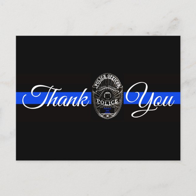 THANK YOU POSTCARD FOR POLICE (Front)