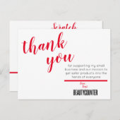 Thank you Postcard with Giveaway (Front/Back)