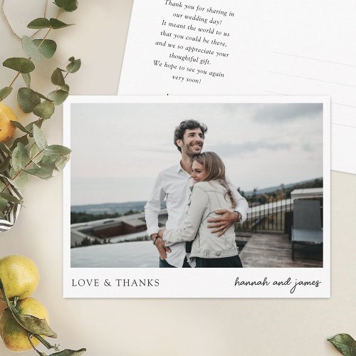 Thank You Postcards for Wedding Guests and Gifts