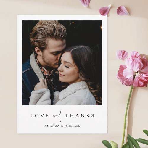 Thank You Postcards for Wedding with Custom Photo