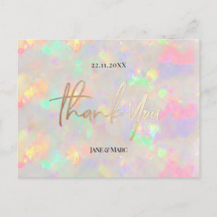 Thank You Postcards Holographic Rainbow Stone