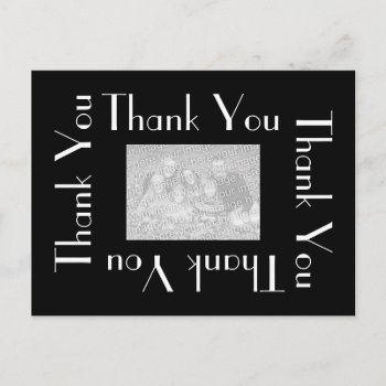 Thank You Postcards With Photo - Black And White by Love_Letters at Zazzle