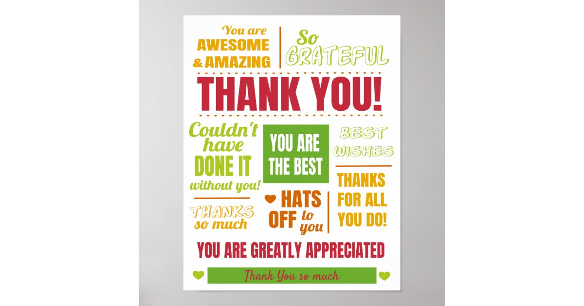 Thank You Poster | Zazzle