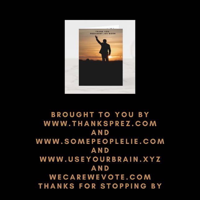Thank you President Joe Biden Card (Creator Uploaded)
