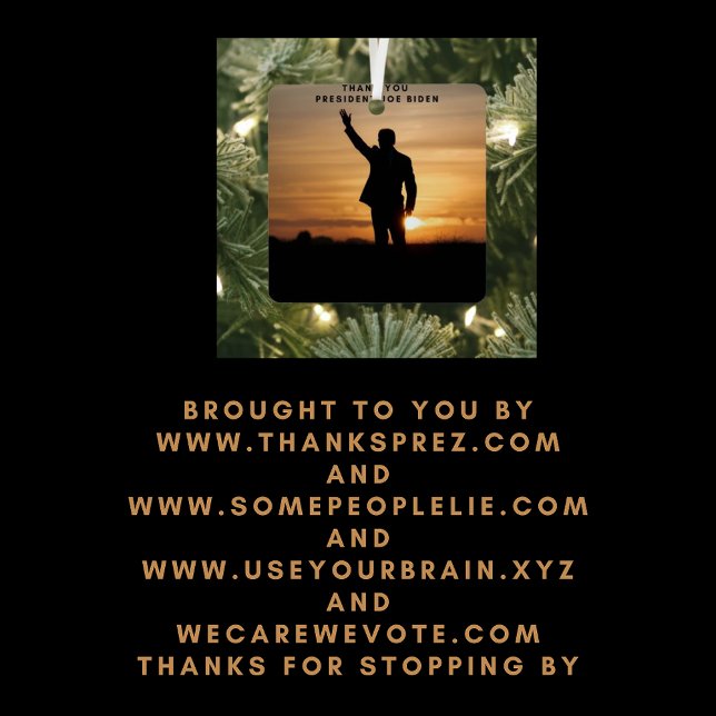 Thank you President Joe Biden Metal Ornament (Creator Uploaded)