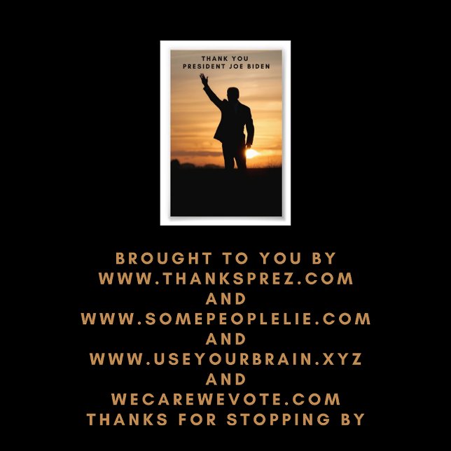 Thank you President Joe Biden Photo Print (Creator Uploaded)