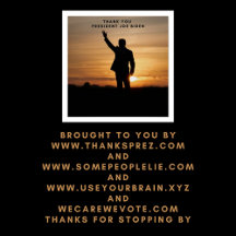 Thank you President Joe Biden