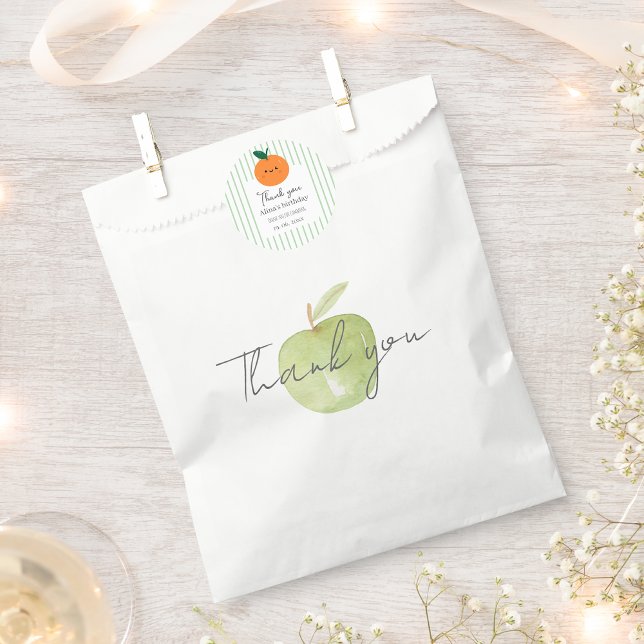 Thank you Pretty pastel Greenery stripes Birthday Labels (Creator Uploaded)