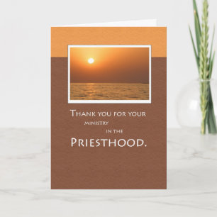 Thank You Priest Sunset Card