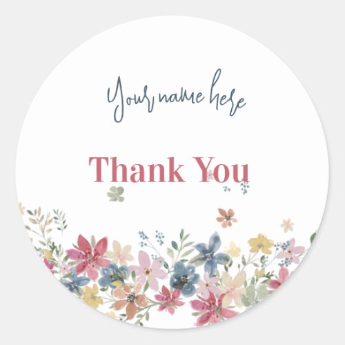 Thank You  Product Label Field Flower 