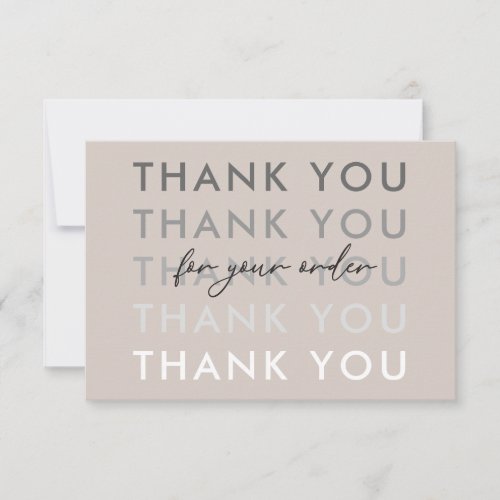 Thank You Product Packing Business Coupon Card