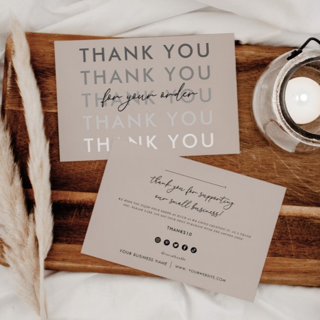 Thank You Product Packing Business Coupon Card (Creator Uploaded)