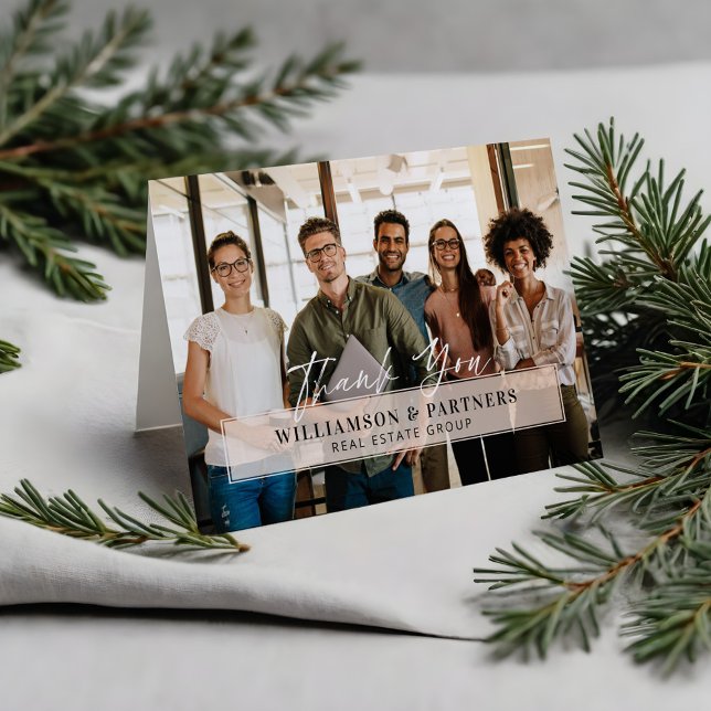 Thank You Professional Company Photo Pink Plaque (Thank You Professional Company Photo Pink Plaque)