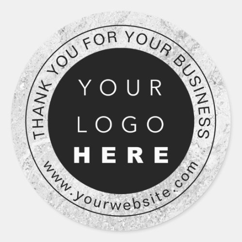 Thank You Professional Logo Promotional Business Classic Round Sticker