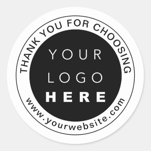 Thank You Professional Logo Promotional WWW Instag Classic Round Sticker