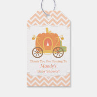 Thank You Pumpkin Carriage Baby Shower Gift Tags