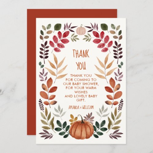 Thank You Pumpkin Fall Baby Shower