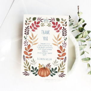 Thank You Pumpkin Fall Baby Shower Card