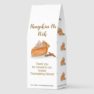 Thank You Pumpkin Pie Maple Leaves Thanksgiving Roasted Coffee