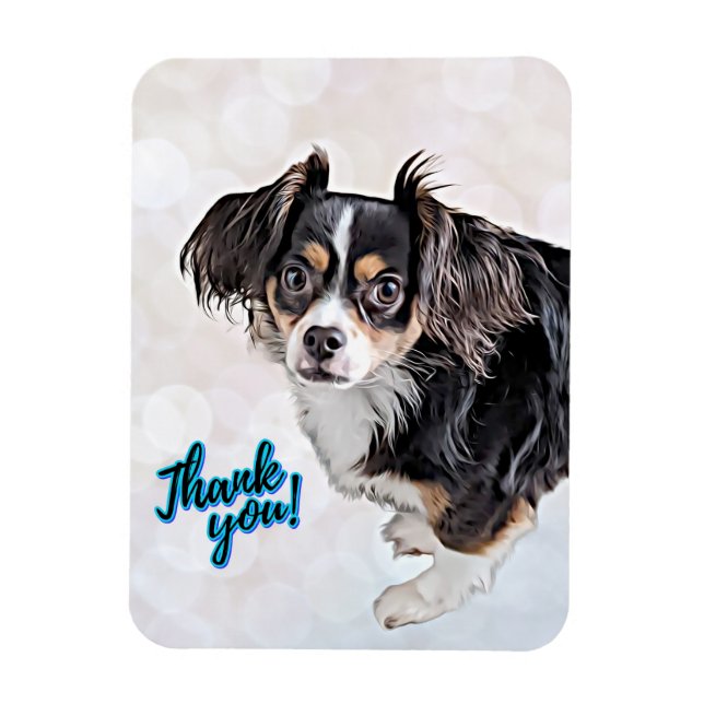 Thank You Puppy Flexible Photo Magnet (Vertical)