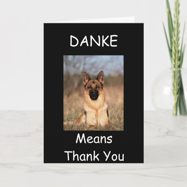 "THANK YOU" PUPPY STYLE THANK YOU CARD (Front)