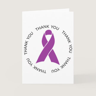 Thank You Purple Awareness Ribbon Card