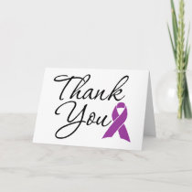 Thank You Purple Awareness Ribbon Card