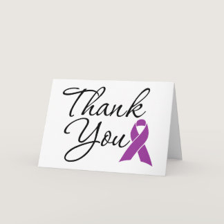 Thank You Purple Awareness Ribbon Card