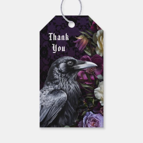 Thank You Purple  Bouquet With Crow Gift Tags