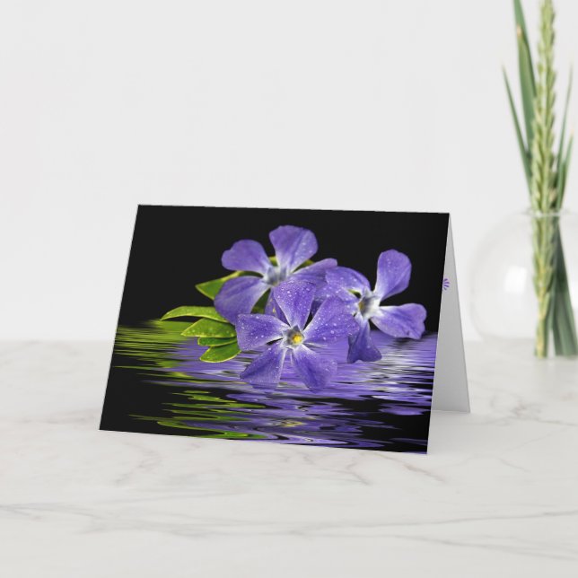 thank you-purple myrtle reflection you card (Front)