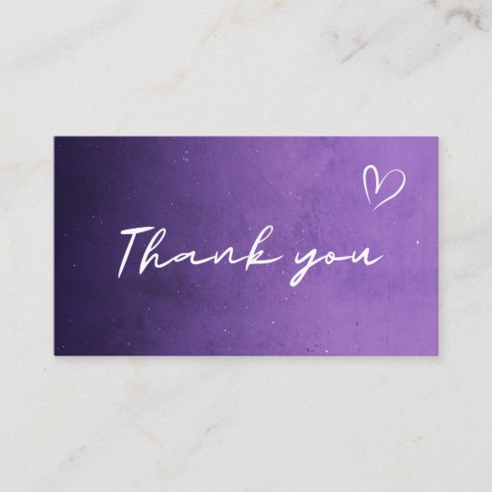 Thank You Purple Night Cosmic Sky Galaxy Trendy Business Card | Zazzle.com