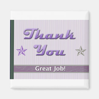 Thank You Purple Stripes and Stars Magnet