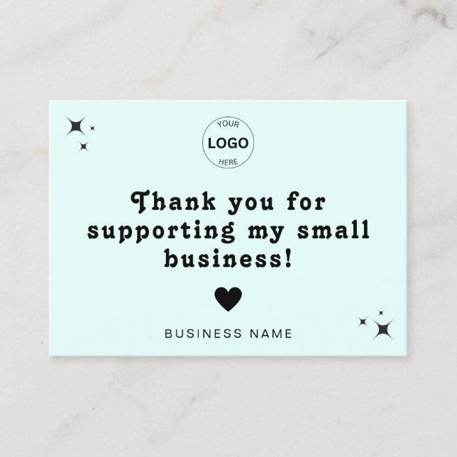 Thank You Qr Code Logo Discount Leave A Review Business Card (Front)