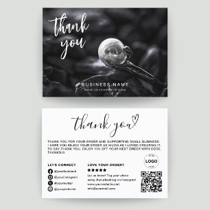Thank You Qr Code Logo Photo Modern Business Card