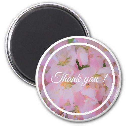 Thank You quote floral cherry blossom  photo Magnet