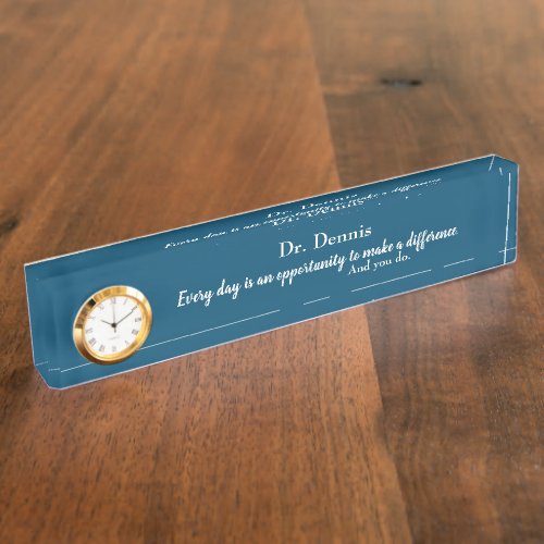 Thank You Quote Healthcare Modern Typography Desk Name Plate