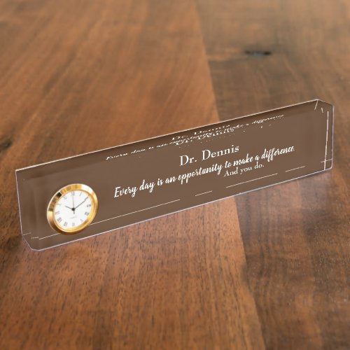 Thank You Quote Healthcare Modern Typography Desk Name Plate
