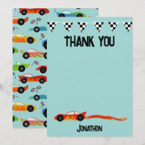 Thank you Racecar Birthday Party Kids Cars
