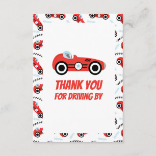 Thank You Racing Car Theme Card
