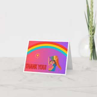 thank you rainbow card lgbt