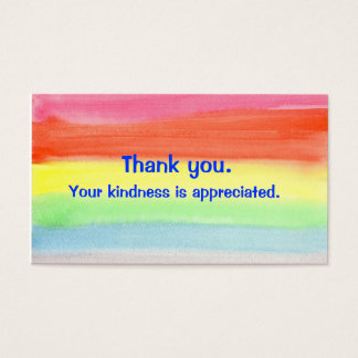 Thank you, rainbow colored, tag cards