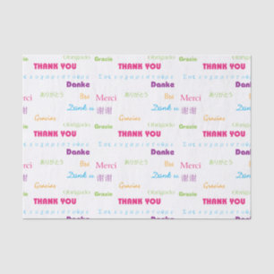 Thank You Rainbow Many Languages Text Tissue Paper