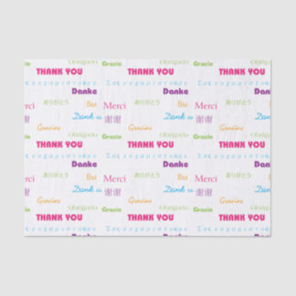 Thank You Rainbow Many Languages Text Tissue Paper