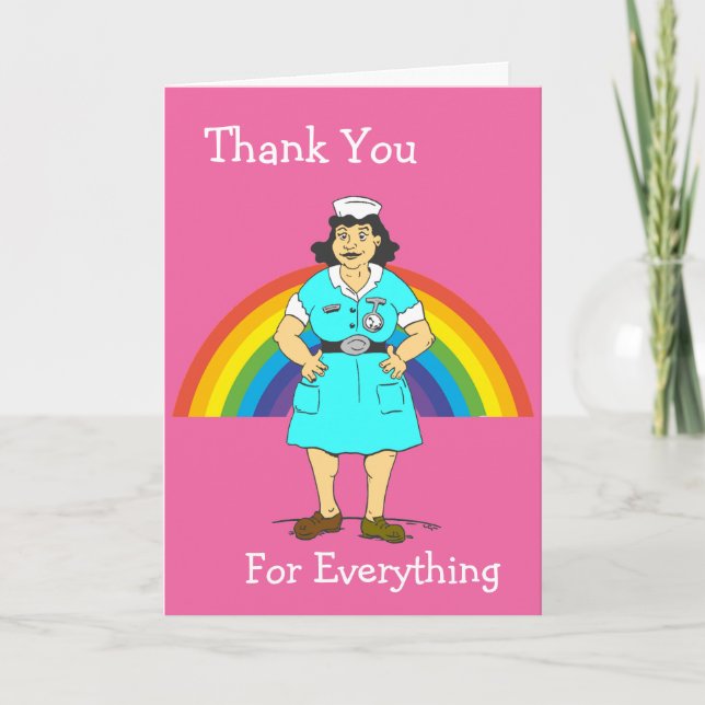 Thank You Rainbow Nurse Card (Front)