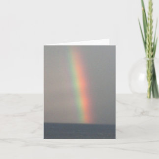 Thank you rainbow over ocean note card