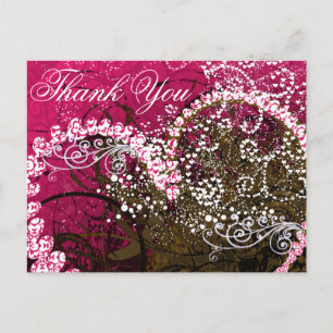 Thank You Rasberry Hearts - - Customized Postcard