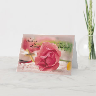 Thank You. Reading at Our Wedding, Rose, Religious You Card