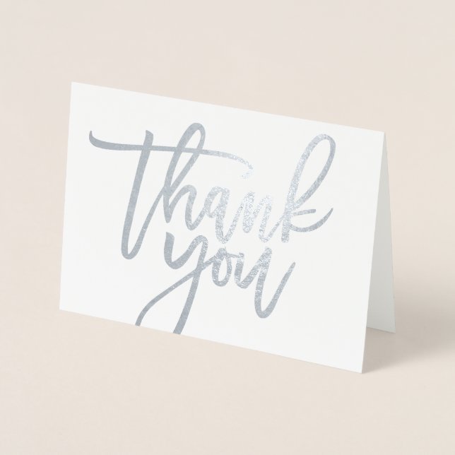 Thank You Real Foil Script Style 3 Card (Front)