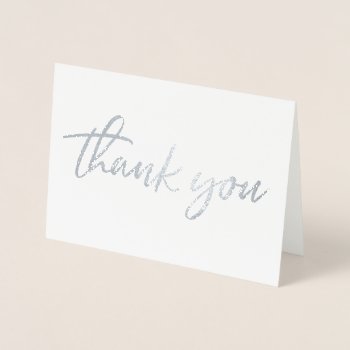 Thank You Real Foil Thank You Card by PinkMoonPaperie at Zazzle